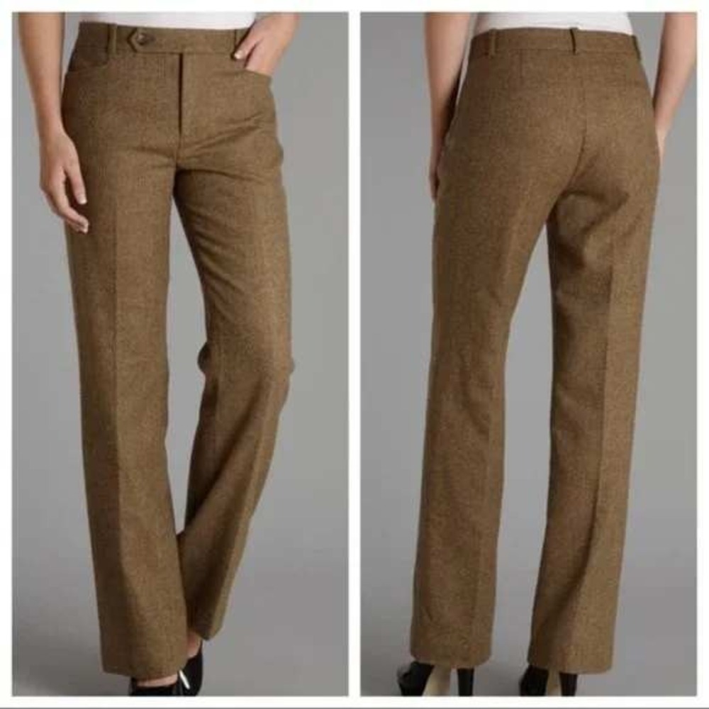 Lauren Ralph Lauren Adelle Dress Pants Women Sz 6 Tan Trousers Work Professional